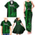 Personalized Hawaii Hauoli Makahiki Hou Family Matching Tank Maxi Dress and Hawaiian Shirt Lono Hawaiian God Kakau Polynesian Tribal Green LT05 - Polynesian Pride