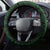 Hawaii Hauoli Makahiki Hou Steering Wheel Cover Lono Hawaiian God Kakau Polynesian Tribal Green