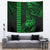 Hawaii Hauoli Makahiki Hou Tapestry Lono Hawaiian God Kakau Polynesian Tribal Green LT05 - Polynesian Pride