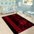 Hawaii Hauoli Makahiki Hou Area Rug Lono Hawaiian God Kakau Polynesian Tribal Red LT05 - Polynesian Pride