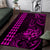 Hawaii Hauoli Makahiki Hou Area Rug Lono Hawaiian God Kakau Polynesian Tribal Pink LT05 Pink - Polynesian Pride