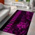 Hawaii Hauoli Makahiki Hou Area Rug Lono Hawaiian God Kakau Polynesian Tribal Pink LT05 - Polynesian Pride