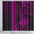 Hawaii Hauoli Makahiki Hou Shower Curtain Lono Hawaiian God Kakau Polynesian Tribal Pink LT05 - Polynesian Pride