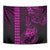 Hawaii Hauoli Makahiki Hou Tapestry Lono Hawaiian God Kakau Polynesian Tribal Pink LT05 - Polynesian Pride