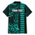 Personalized Hawaii Hauoli Makahiki Hou Family Matching Long Sleeve Bodycon Dress and Hawaiian Shirt Lono Hawaiian God Kakau Polynesian Tribal Turquoise LT05 - Polynesian Pride