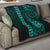 Hawaii Hauoli Makahiki Hou Quilt Lono Hawaiian God Kakau Polynesian Tribal Turquoise LT05 - Polynesian Pride