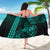 Hawaii Hauoli Makahiki Hou Sarong Lono Hawaiian God Kakau Polynesian Tribal Turquoise LT05 - Polynesian Pride