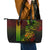 Hawaii Hauoli Makahiki Hou Leather Tote Bag Lono Hawaiian God Kakau Polynesian Tribal Reggae LT05 - Polynesian Pride