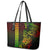 Hawaii Hauoli Makahiki Hou Leather Tote Bag Lono Hawaiian God Kakau Polynesian Tribal Reggae LT05 - Polynesian Pride