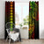 Hawaii Hauoli Makahiki Hou Window Curtain Lono Hawaiian God Kakau Polynesian Tribal Reggae LT05 - Polynesian Pride