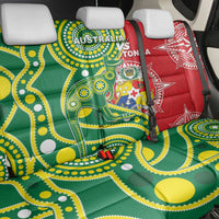 Tonga Australia Rugby Back Car Seat Cover Kangaroos And Tonga Mate Maa Together LT05 - Polynesian Pride