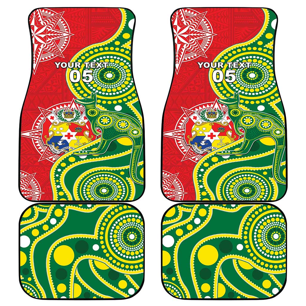 Tonga Australia Rugby Car Mats Kangaroos And Tonga Mate Maa Together LT05 - Polynesian Pride