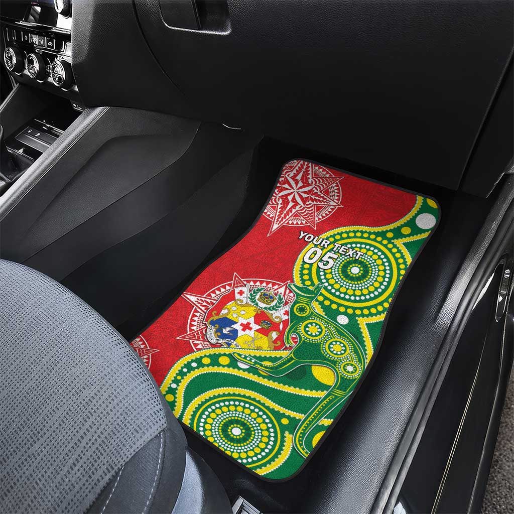 Tonga Australia Rugby Car Mats Kangaroos And Tonga Mate Maa Together LT05 - Polynesian Pride