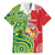 Custom Tonga Australia Rugby Family Matching Short Sleeve Bodycon Dress and Hawaiian Shirt Kangaroos And Tonga Mate Maa Together