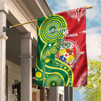 Tonga Australia Rugby Garden Flag Kangaroos And Tonga Mate Maa Together LT05 House Flag Green - Polynesian Pride