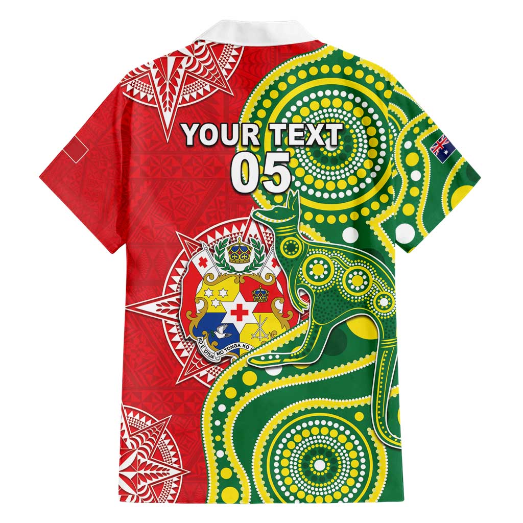 Custom Tonga Australia Rugby Hawaiian Shirt Kangaroos And Tonga Mate Maa Together LT05 - Polynesian Pride