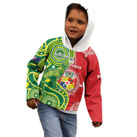 Custom Tonga Australia Rugby Kid Hoodie Kangaroos And Tonga Mate Maa Together LT05 - Polynesian Pride