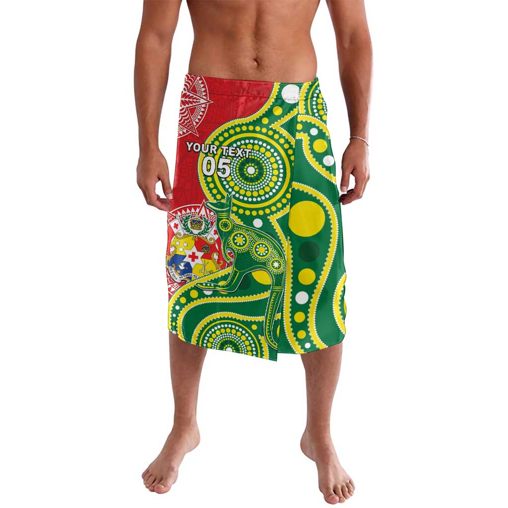 Custom Tonga Australia Rugby Lavalava Kangaroos And Tonga Mate Maa Together LT05 Green - Polynesian Pride
