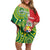 Custom Tonga Australia Rugby Off Shoulder Short Dress Kangaroos And Tonga Mate Maa Together