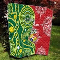 Tonga Australia Rugby Quilt Kangaroos And Tonga Mate Maa Together LT05 - Polynesian Pride