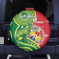 Tonga Australia Rugby Spare Tire Cover Kangaroos And Tonga Mate Maa Together LT05 - Polynesian Pride