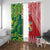 Custom Tonga XIII And Australia Kangaroos Window Curtain Mate Maa Tongan Ngatu With Aboriginal