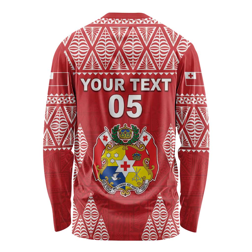 Custom Tonga Rugby Long Sleeve Shirt Tonga Mate Ma'a Take The Lead LT05 - Polynesian Pride