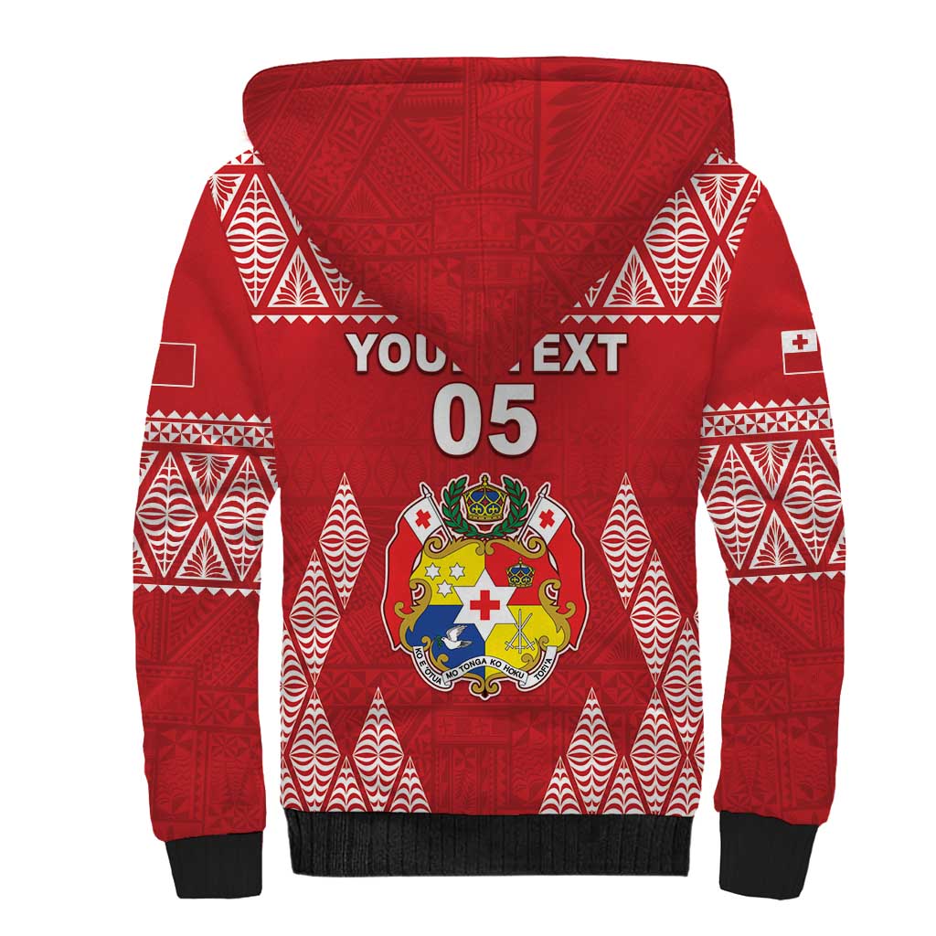 Custom Tonga Rugby Sherpa Hoodie Tonga Mate Ma'a Take The Lead LT05 - Polynesian Pride