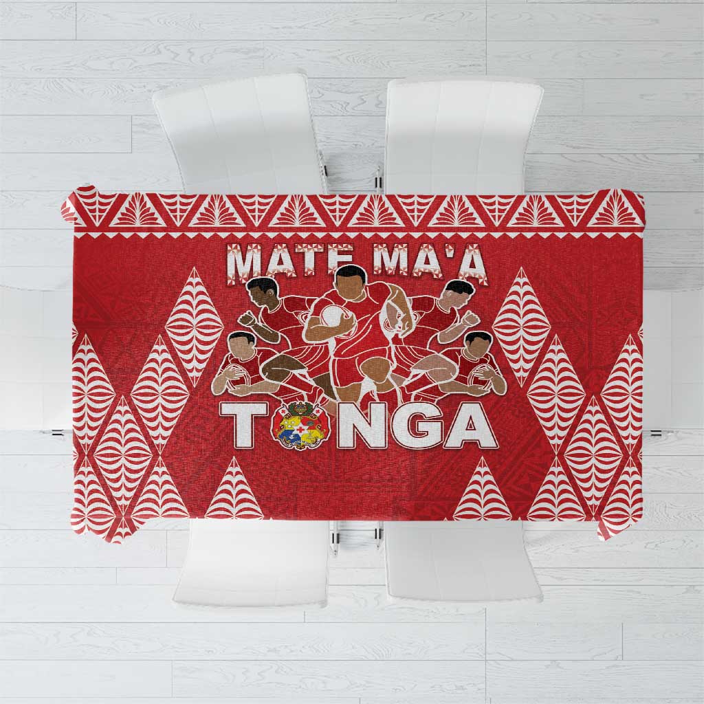 Tonga Rugby Tablecloth Tonga Mate Ma'a Take The Lead