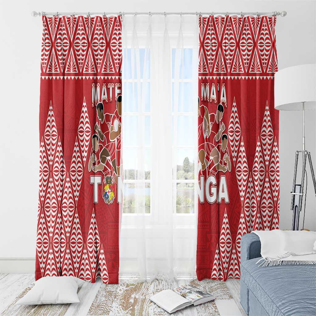 Tonga Rugby Window Curtain Tonga Mate Ma'a Take The Lead LT05 - Polynesian Pride
