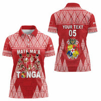 Custom Tonga Rugby Women Polo Shirt Tonga Mate Ma'a Take The Lead LT05 - Polynesian Pride