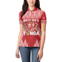 Custom Tonga Rugby Women Polo Shirt Tonga Mate Ma'a Take The Lead LT05 - Polynesian Pride