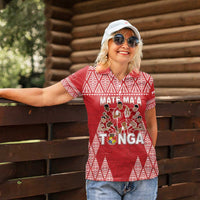 Custom Tonga Rugby Women Polo Shirt Tonga Mate Ma'a Take The Lead LT05 - Polynesian Pride