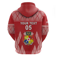 Custom Tonga Rugby Zip Hoodie Tonga Mate Ma'a Take The Lead LT05 - Polynesian Pride