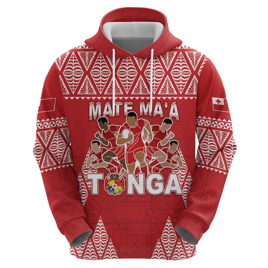 Custom Tonga Rugby Zip Hoodie Tonga Mate Ma'a Take The Lead LT05 - Polynesian Pride