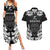 Personalised Aotearoa Couples Matching Summer Maxi Dress and Hawaiian Shirt Toitu Te Tiriti O Waitangi LT05 Black - Polynesian Pride