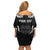 Personalised Aotearoa Off Shoulder Short Dress Toitu Te Tiriti O Waitangi LT05 - Polynesian Pride