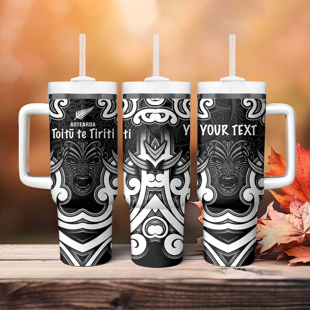 Personalised Aotearoa Tumbler With Handle Toitu Te Tiriti O Waitangi LT05 - Polynesian Pride