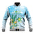 Personalised 2025 Aloha Hawaii Baseball Jacket Tropical Flowers And Honu