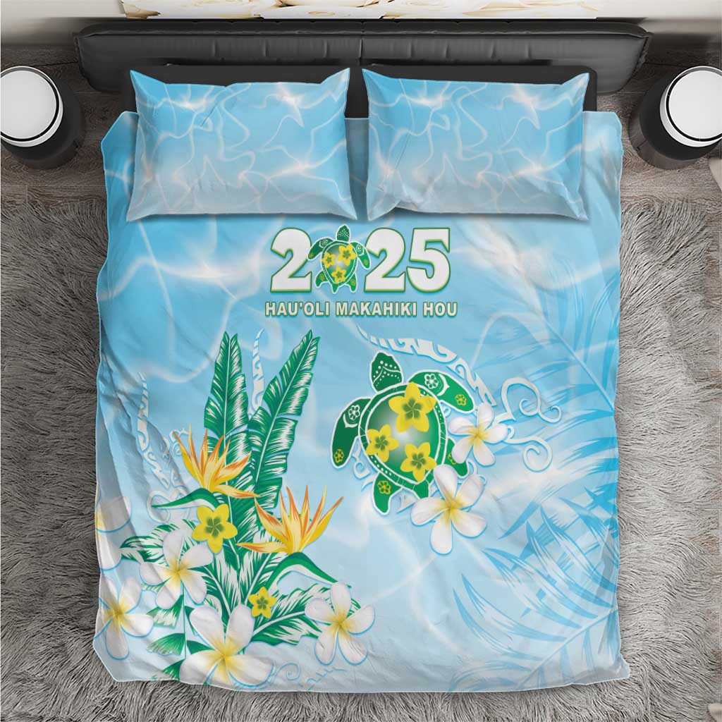 2025 Aloha Hawaii Bedding Set Tropical Flowers And Honu LT05 Blue - Polynesian Pride