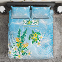 2025 Aloha Hawaii Bedding Set Tropical Flowers And Honu LT05 Blue - Polynesian Pride