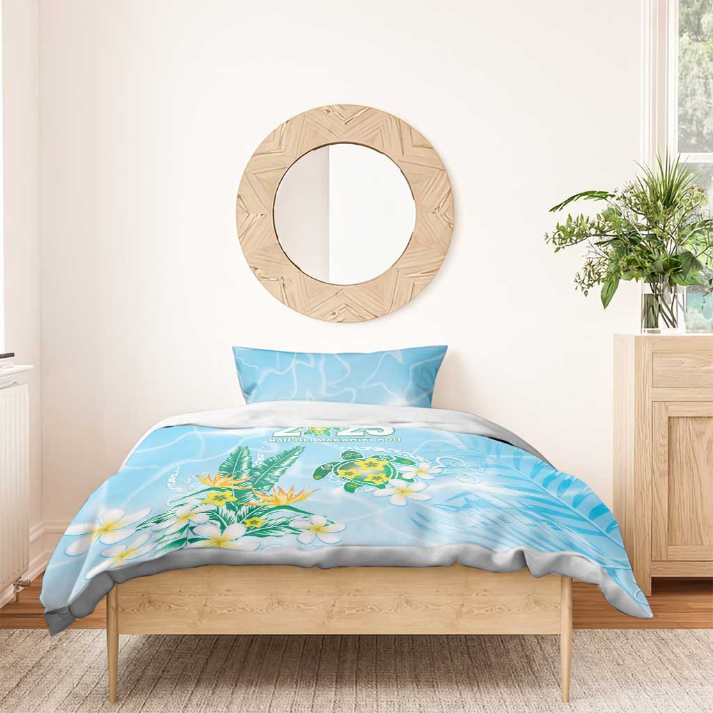 2025 Aloha Hawaii Bedding Set Tropical Flowers And Honu LT05 - Polynesian Pride
