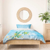 2025 Aloha Hawaii Bedding Set Tropical Flowers And Honu LT05 - Polynesian Pride