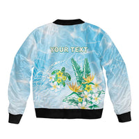 Personalised 2025 Aloha Hawaii Bomber Jacket Tropical Flowers And Honu LT05 - Polynesian Pride