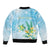 Personalised 2025 Aloha Hawaii Bomber Jacket Tropical Flowers And Honu