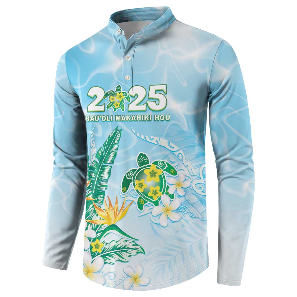 Personalised 2025 Aloha Hawaii Button Sweatshirt Tropical Flowers And Honu LT05 - Polynesian Pride