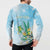 Personalised 2025 Aloha Hawaii Button Sweatshirt Tropical Flowers And Honu