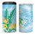 2025 Aloha Hawaii 4 in 1 Can Cooler Tumbler Tropical Flowers And Honu