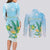 Personalised 2025 Aloha Hawaii Couples Matching Long Sleeve Bodycon Dress and Long Sleeve Button Shirt Tropical Flowers And Honu