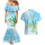 Personalised 2025 Aloha Hawaii Couples Matching Mermaid Dress and Hawaiian Shirt Tropical Flowers And Honu